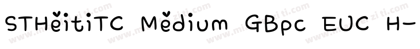 STHeitiTC Medium GBpc EUC H字体转换